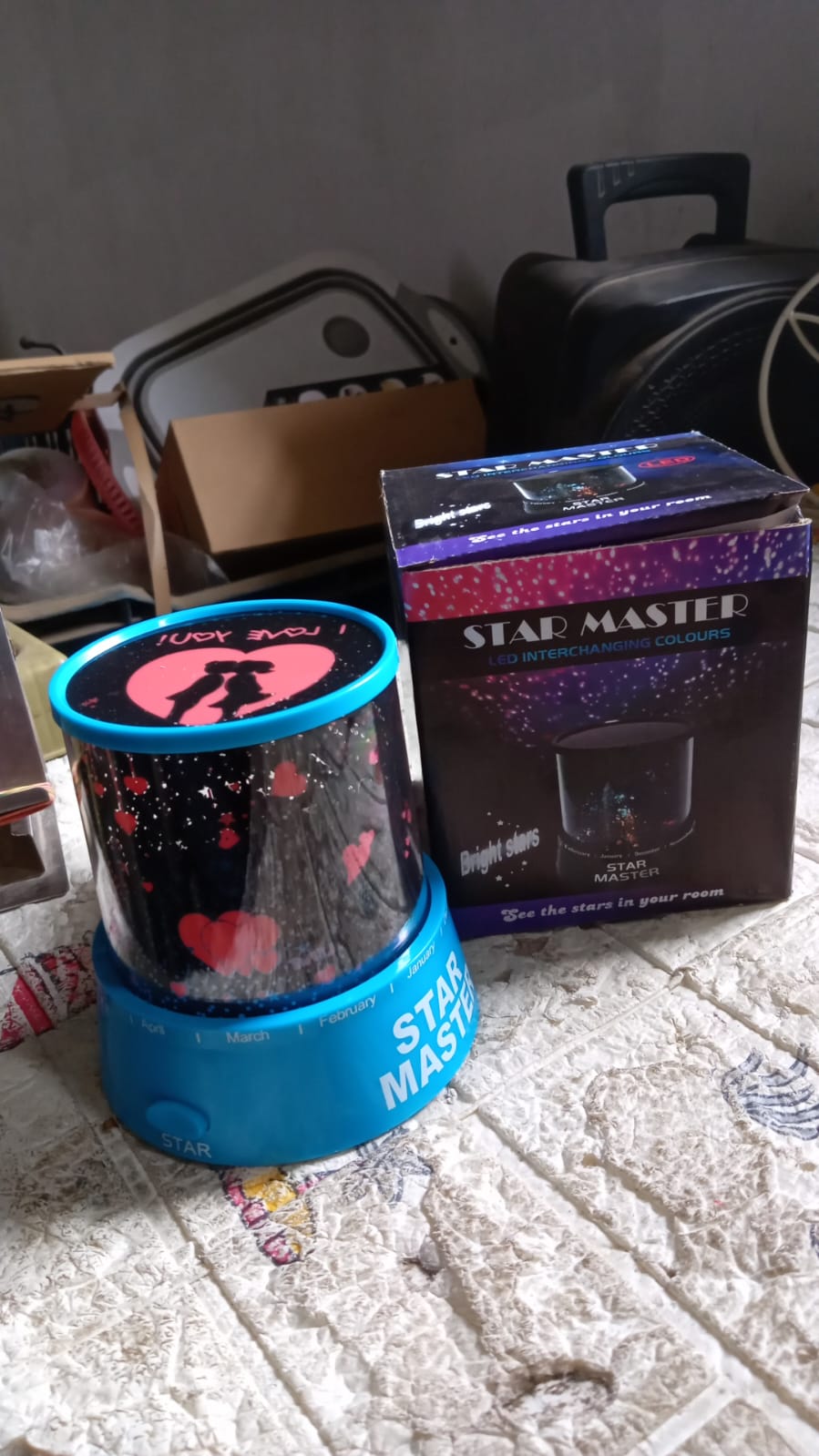 LED Projector Night Light Lamp, Rotation With the music Function