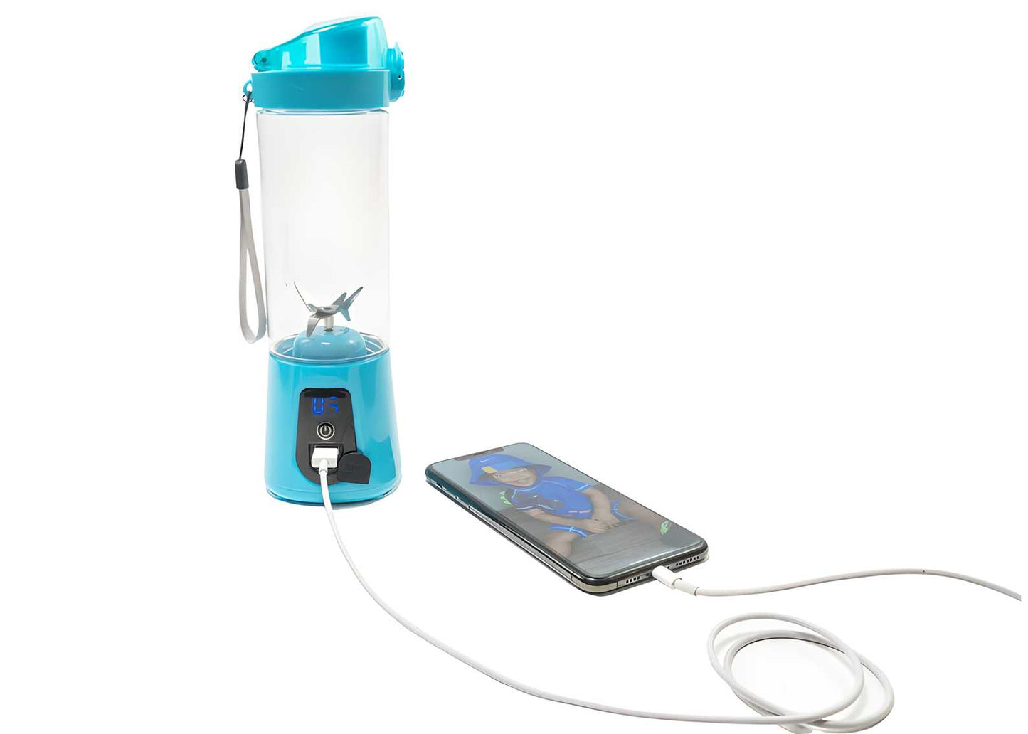 USB Electric Juicer 6-Blades, Blender Mixer Cup (380 ML)